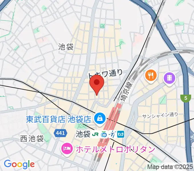 池袋演芸場の地図