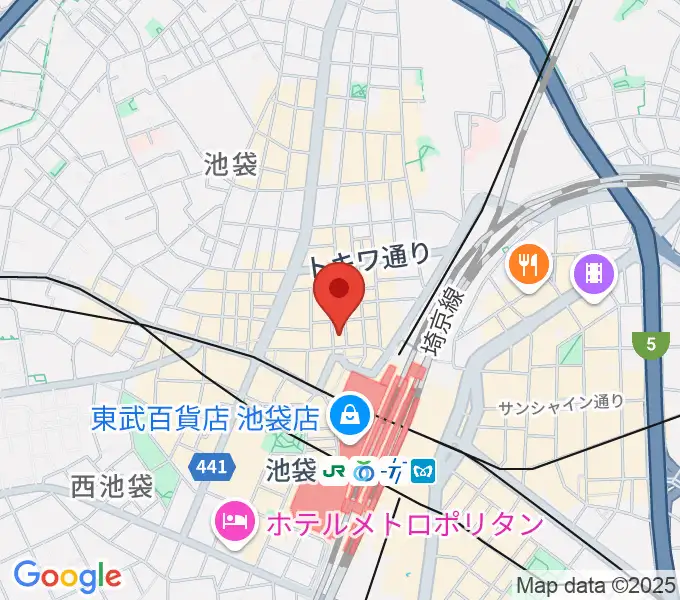 池袋演芸場の地図