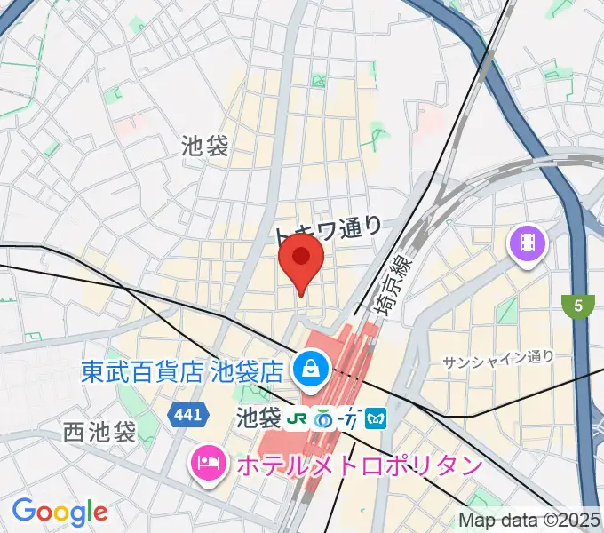 池袋演芸場の地図