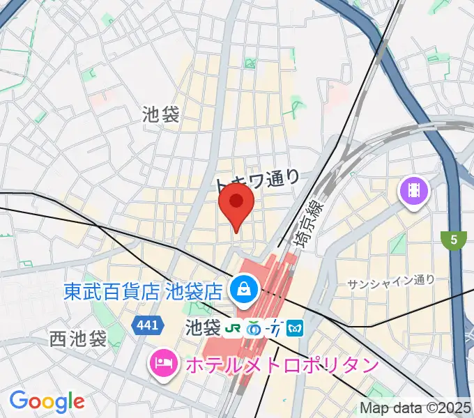池袋演芸場の地図