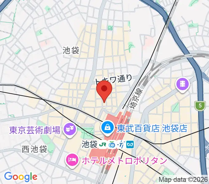 池袋演芸場の地図