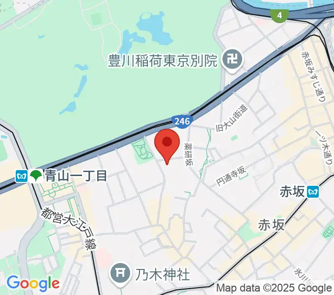 ドイツ文化会館 OAGホールの地図