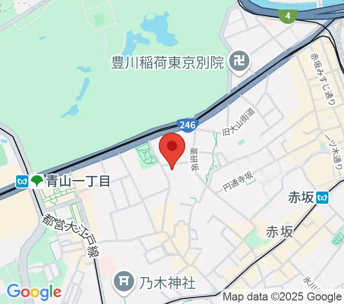ドイツ文化会館 OAGホールの地図