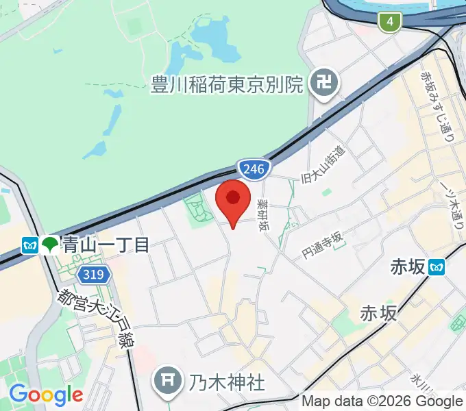 ドイツ文化会館 OAGホールの地図