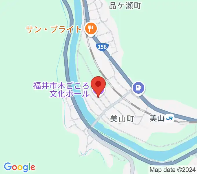 福井市木ごころ文化ホールの地図