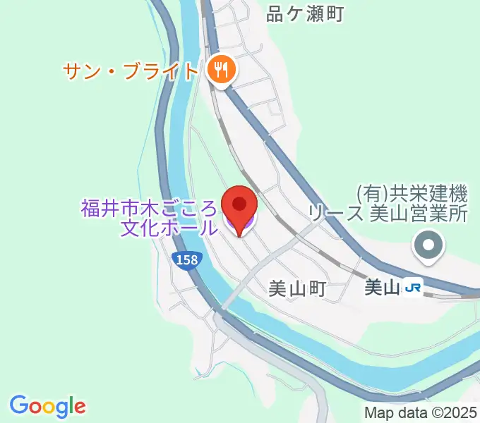 福井市木ごころ文化ホールの地図