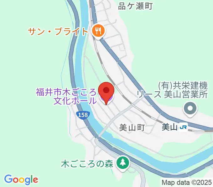 福井市木ごころ文化ホールの地図
