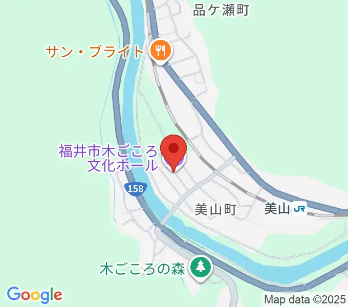 福井市木ごころ文化ホールの地図