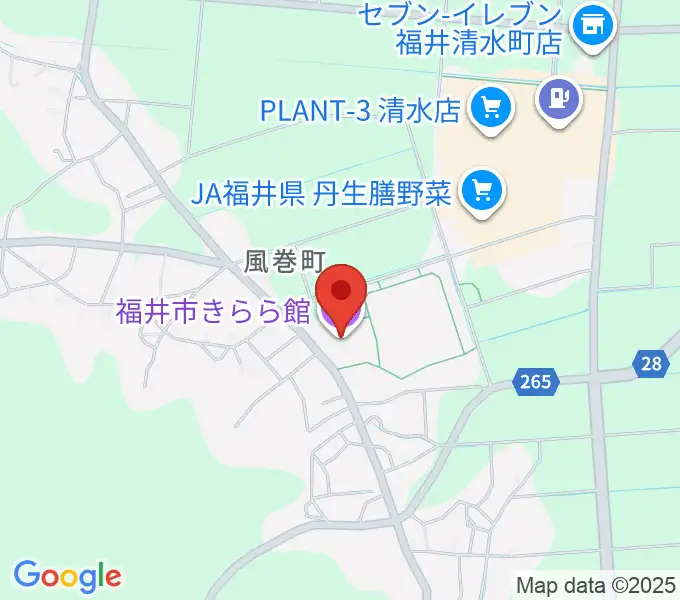 福井市きらら館の地図