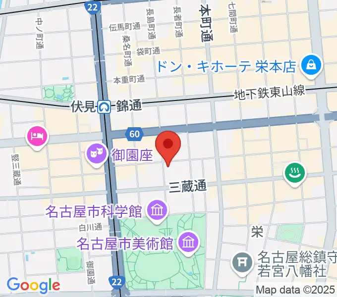名古屋JAMMIN'の地図