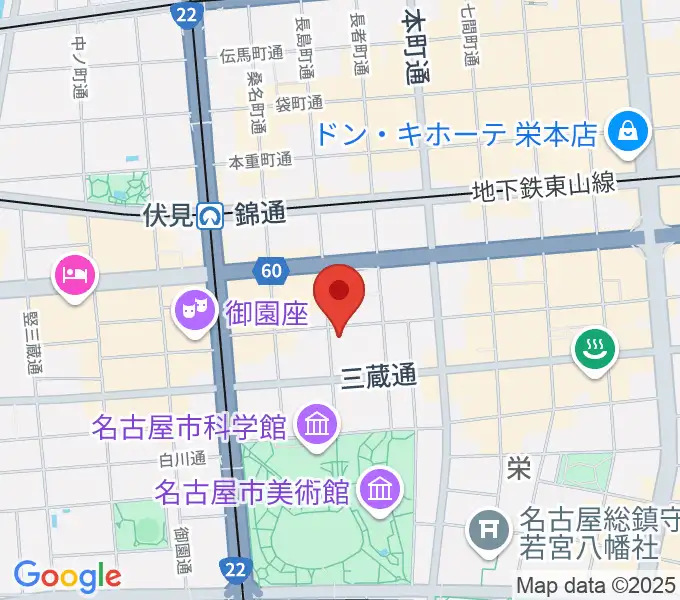 名古屋JAMMIN'の地図
