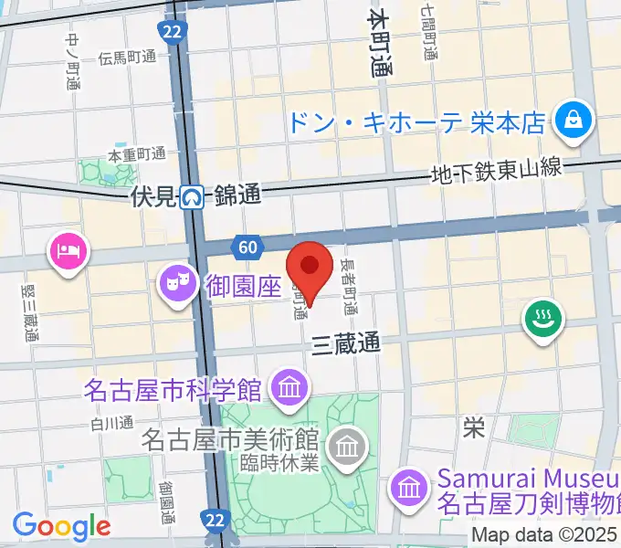名古屋JAMMIN'の地図
