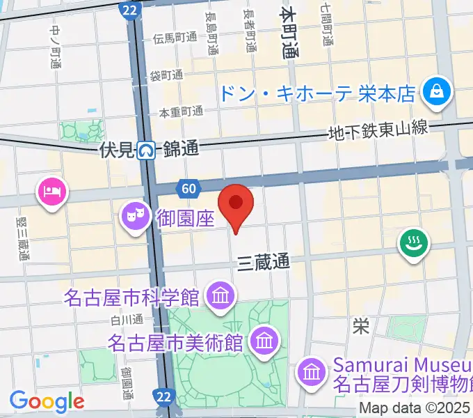 名古屋JAMMIN'の地図