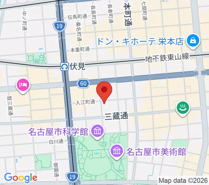 名古屋JAMMIN'の地図