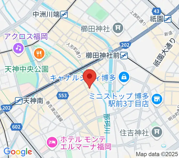 福岡インザの地図