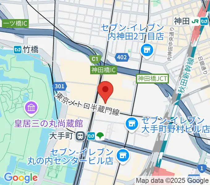 よみうり大手町ホールの地図