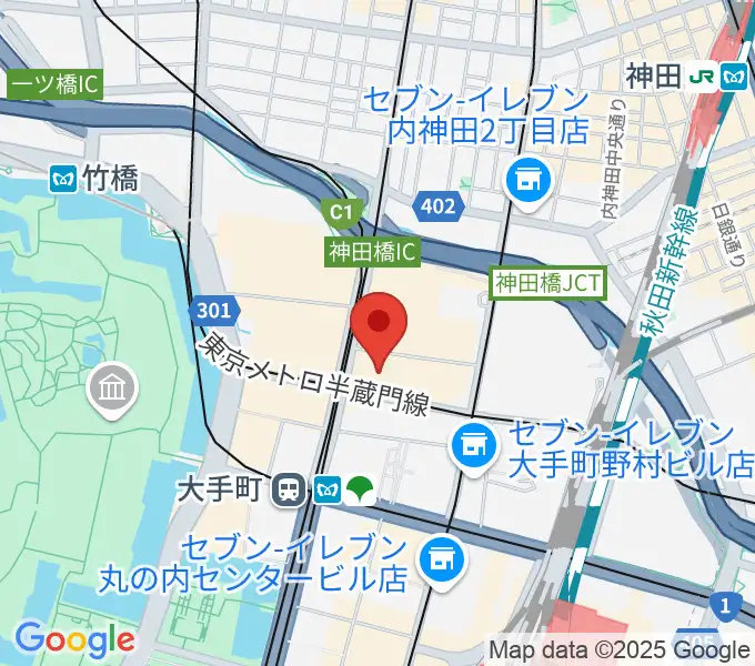 よみうり大手町ホールの地図