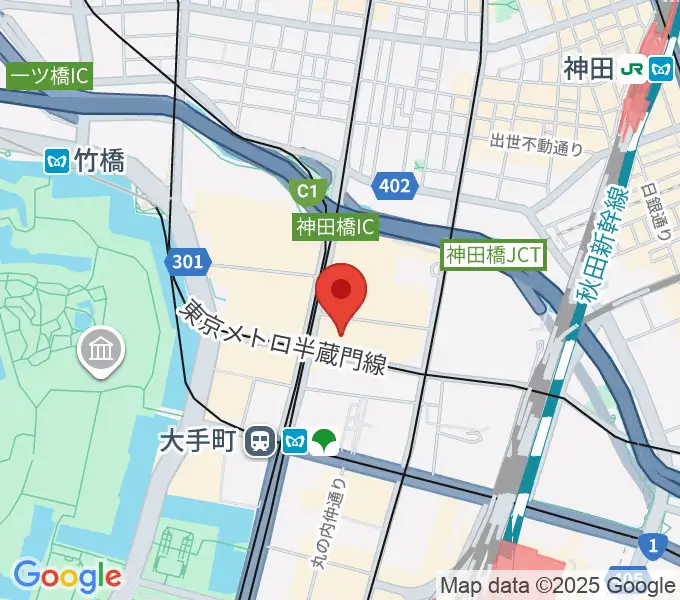 よみうり大手町ホールの地図