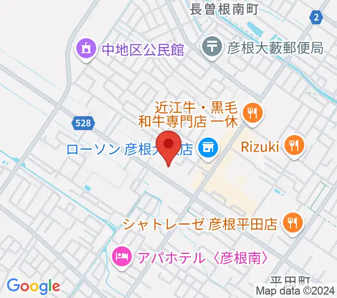 彦根COCOZAの地図