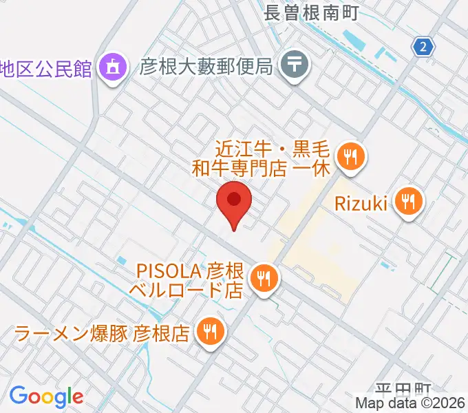彦根COCOZAの地図