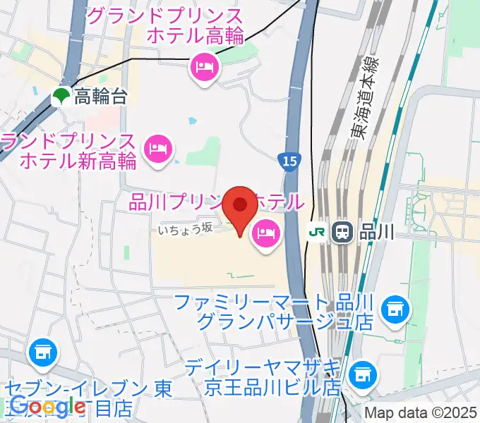 プリンスホールの地図