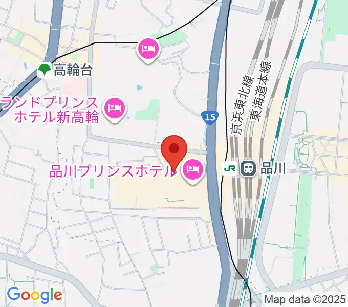 プリンスホールの地図