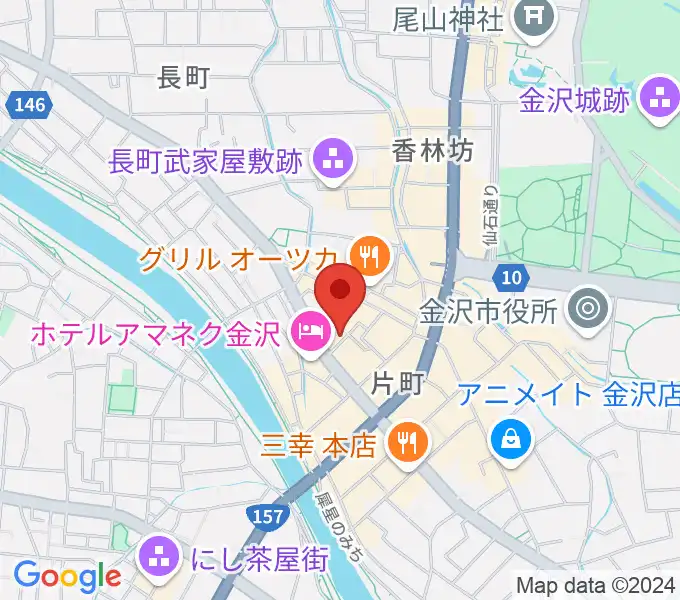 金沢ジェラスガイの地図