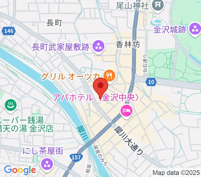 金沢ジェラスガイの地図