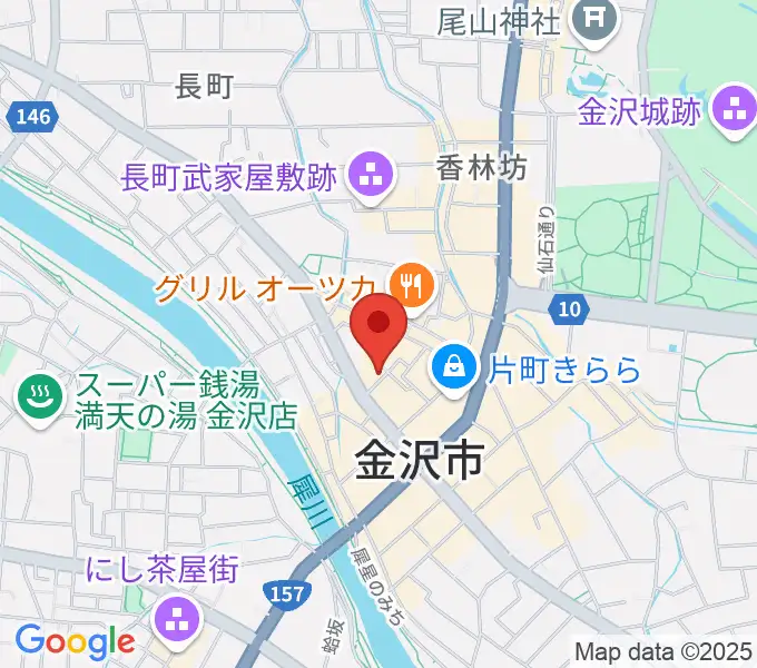 金沢ジェラスガイの地図