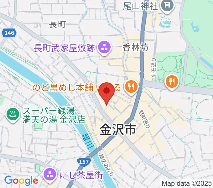 金沢ジェラスガイの地図