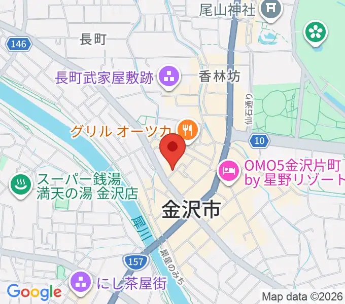 金沢ジェラスガイの地図