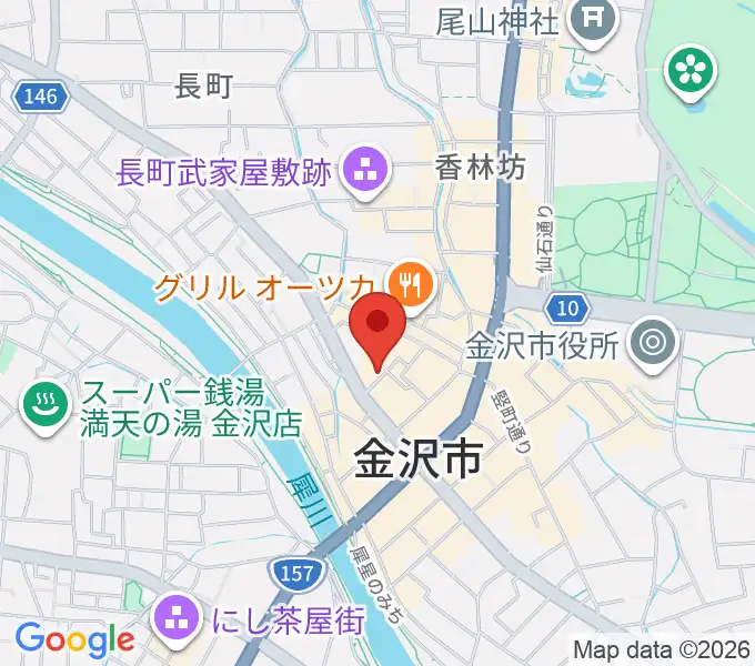 金沢ジェラスガイの地図