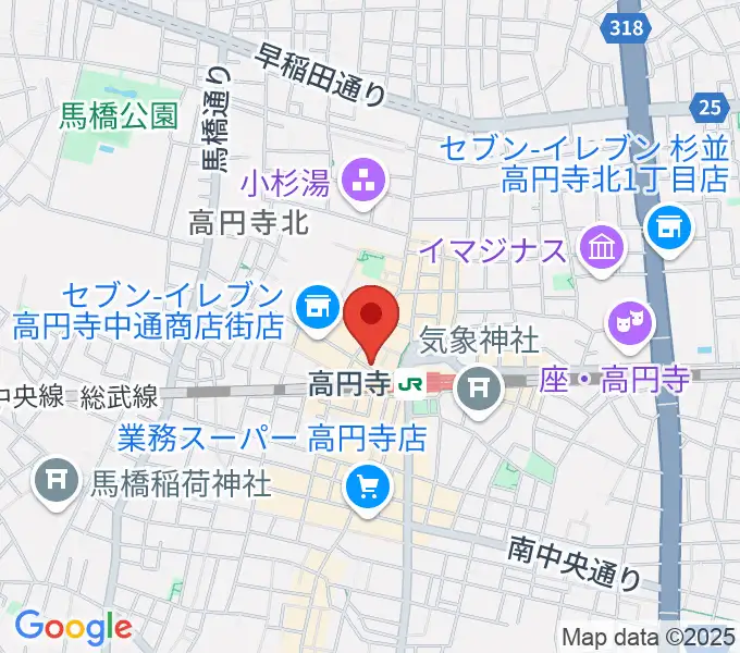 高円寺Club ROOTS！の地図