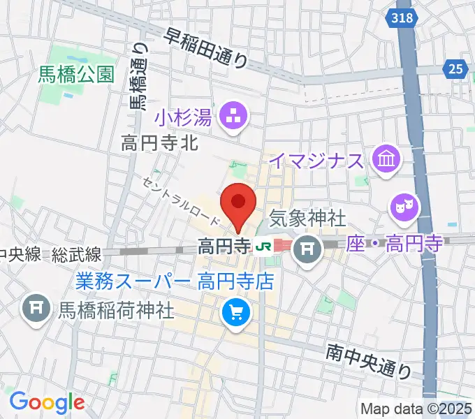 高円寺Club ROOTS！の地図