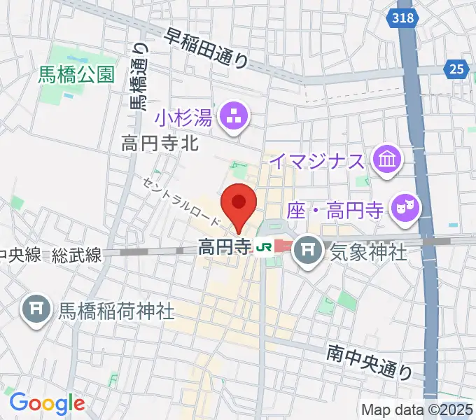 高円寺Club ROOTS！の地図