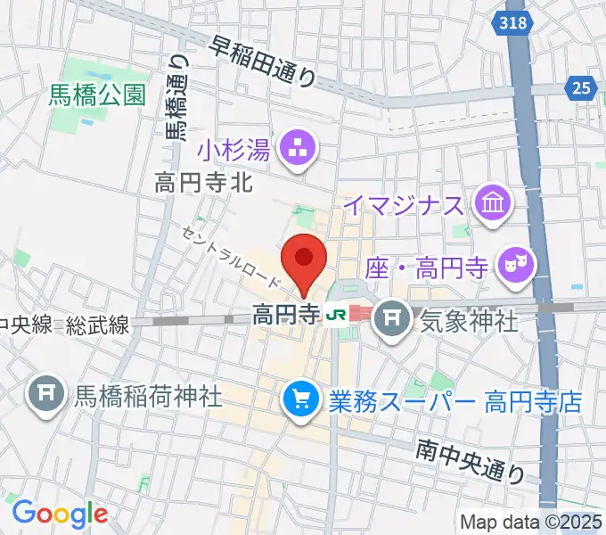 高円寺Club ROOTS！の地図