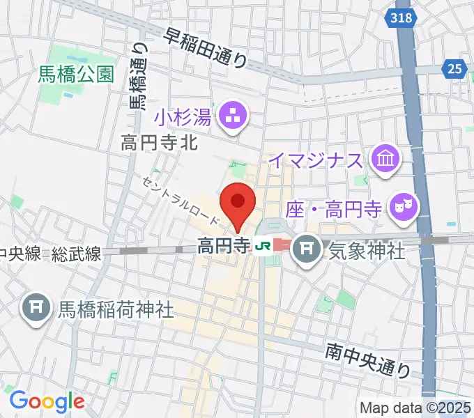 高円寺Club ROOTS！の地図