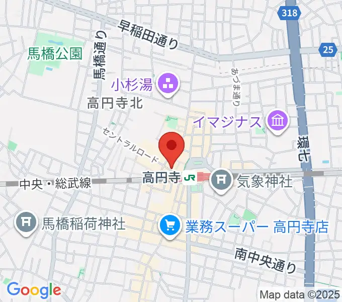 高円寺Club ROOTS!の地図