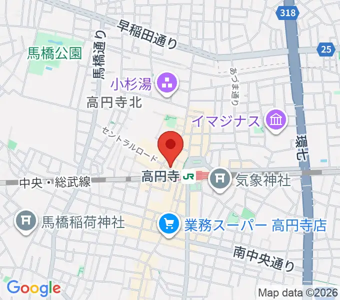 高円寺Club ROOTS！の地図