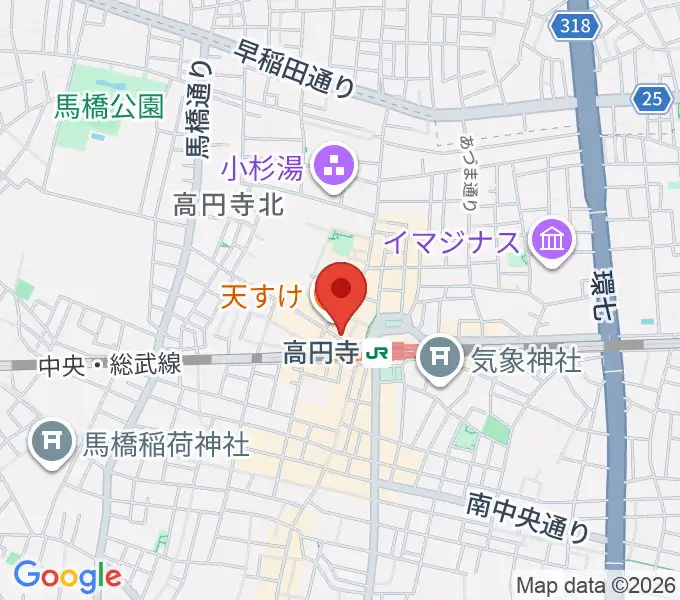 高円寺Club ROOTS!の地図