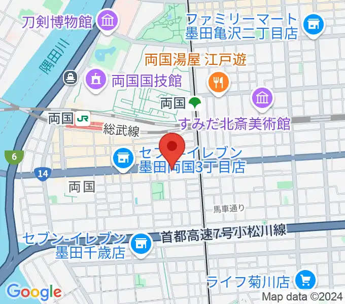 お江戸両国亭の地図