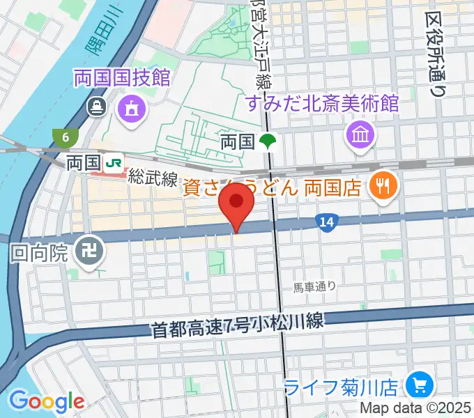お江戸両国亭の地図