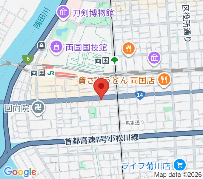 お江戸両国亭の地図