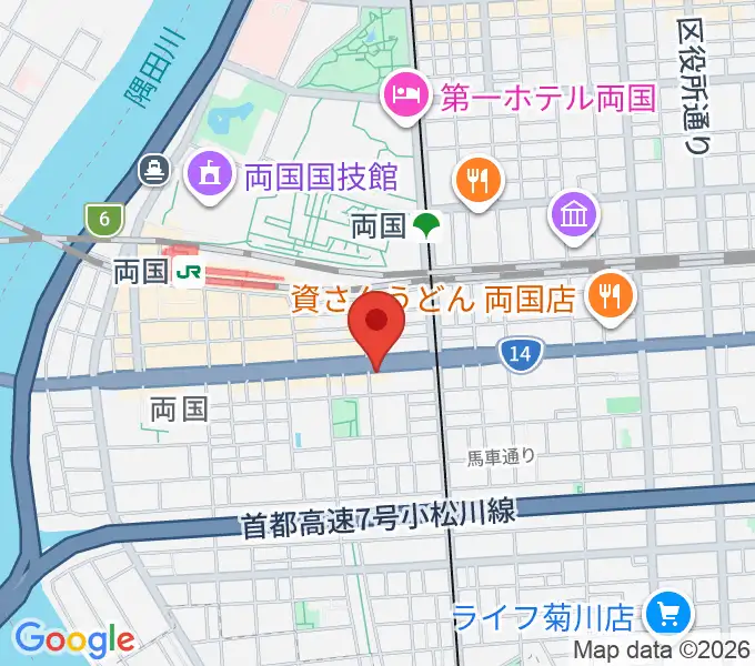 お江戸両国亭の地図