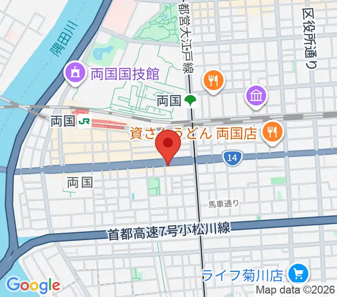 お江戸両国亭の地図