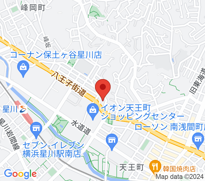 横浜峰岡ピアノ調律の場所