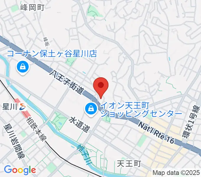 横浜峰岡ピアノ調律の地図