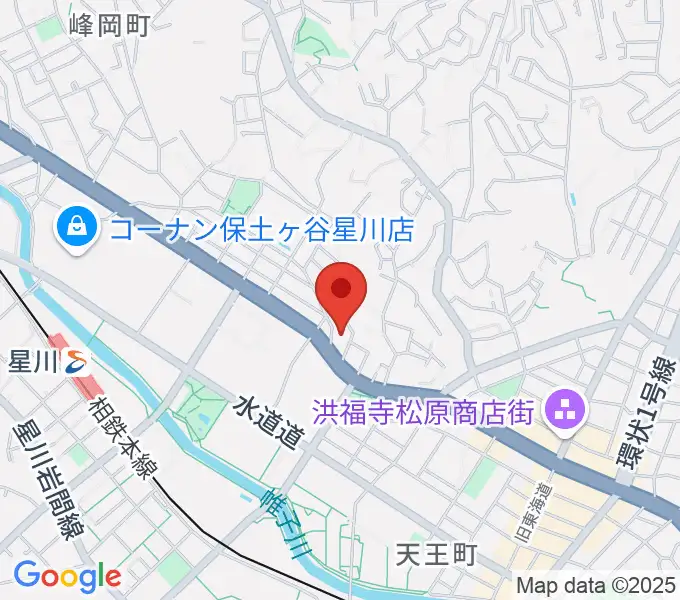 横浜峰岡ピアノ調律の地図