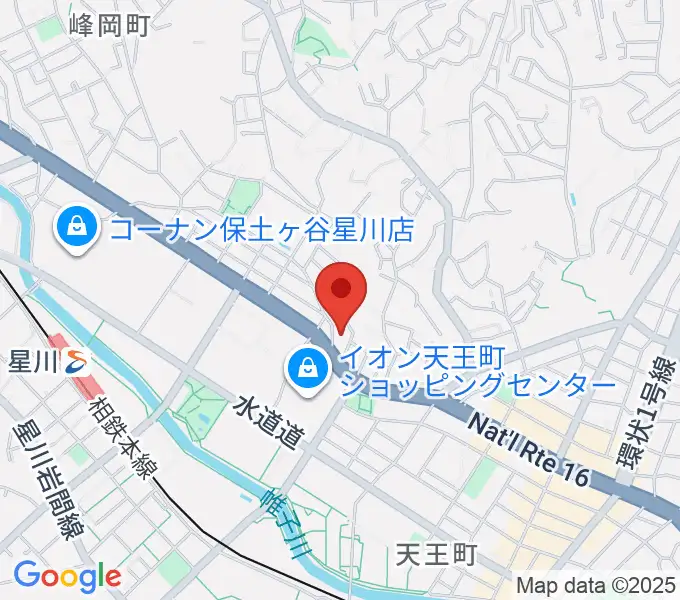 横浜峰岡ピアノ調律の地図