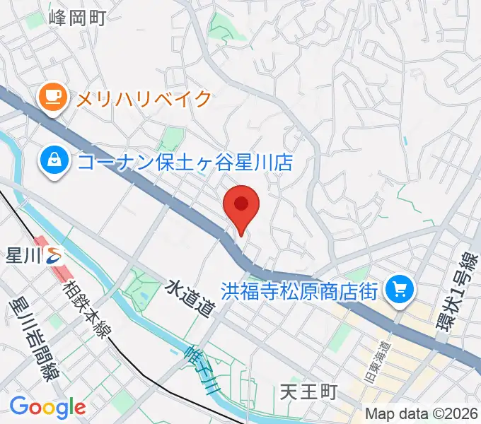 横浜峰岡ピアノ調律の地図